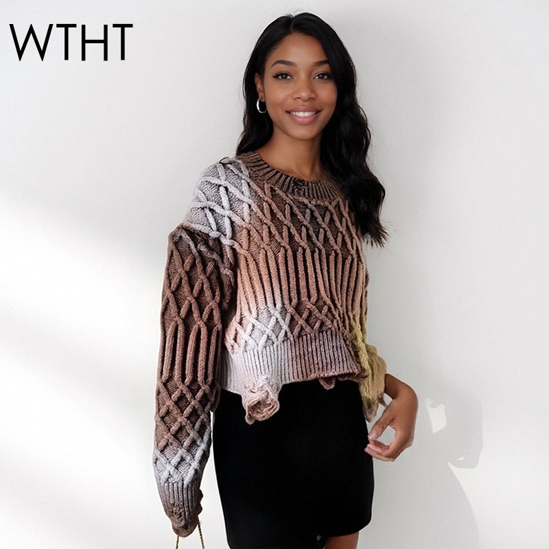 Vintage Fashion Influencer - سترة نسائية فضفاضة متماسكة عتيقة من