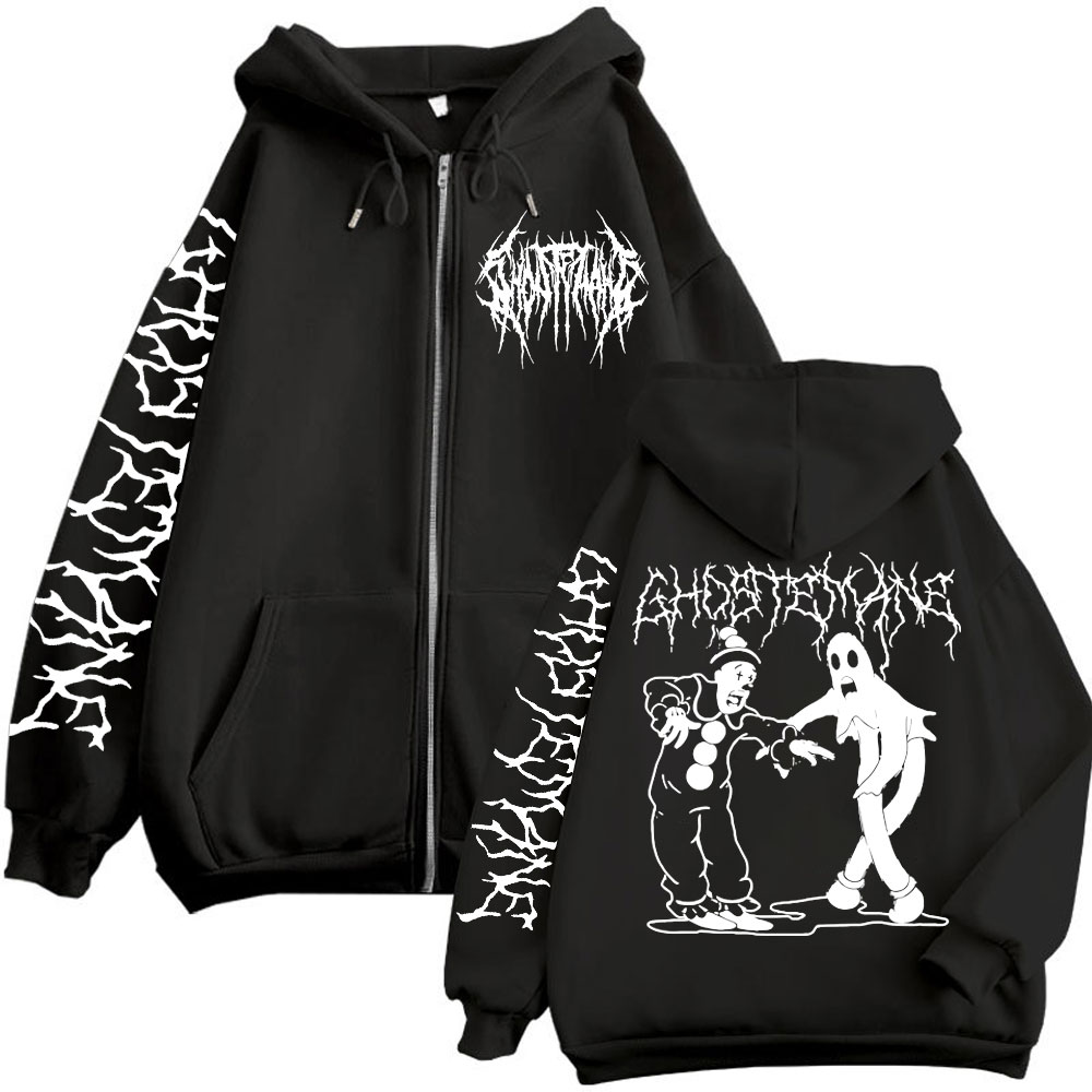 Vintage Fashion Pop Up - Ghostemane طباعة سستة هوديس المعادن موسيقى