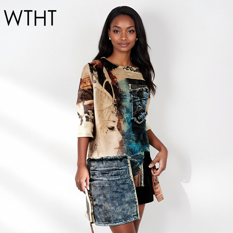 Vintage Fashion Influencer - WTHT سترة نسائية عصرية كلاسيكية بتصميم
