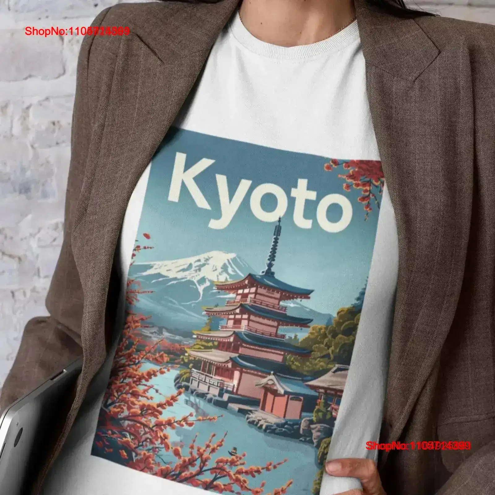 تي شيرت كيوتو بتصميم ملصق سفر  - مراجعة Vintage Fashion Kyoto وسعره
